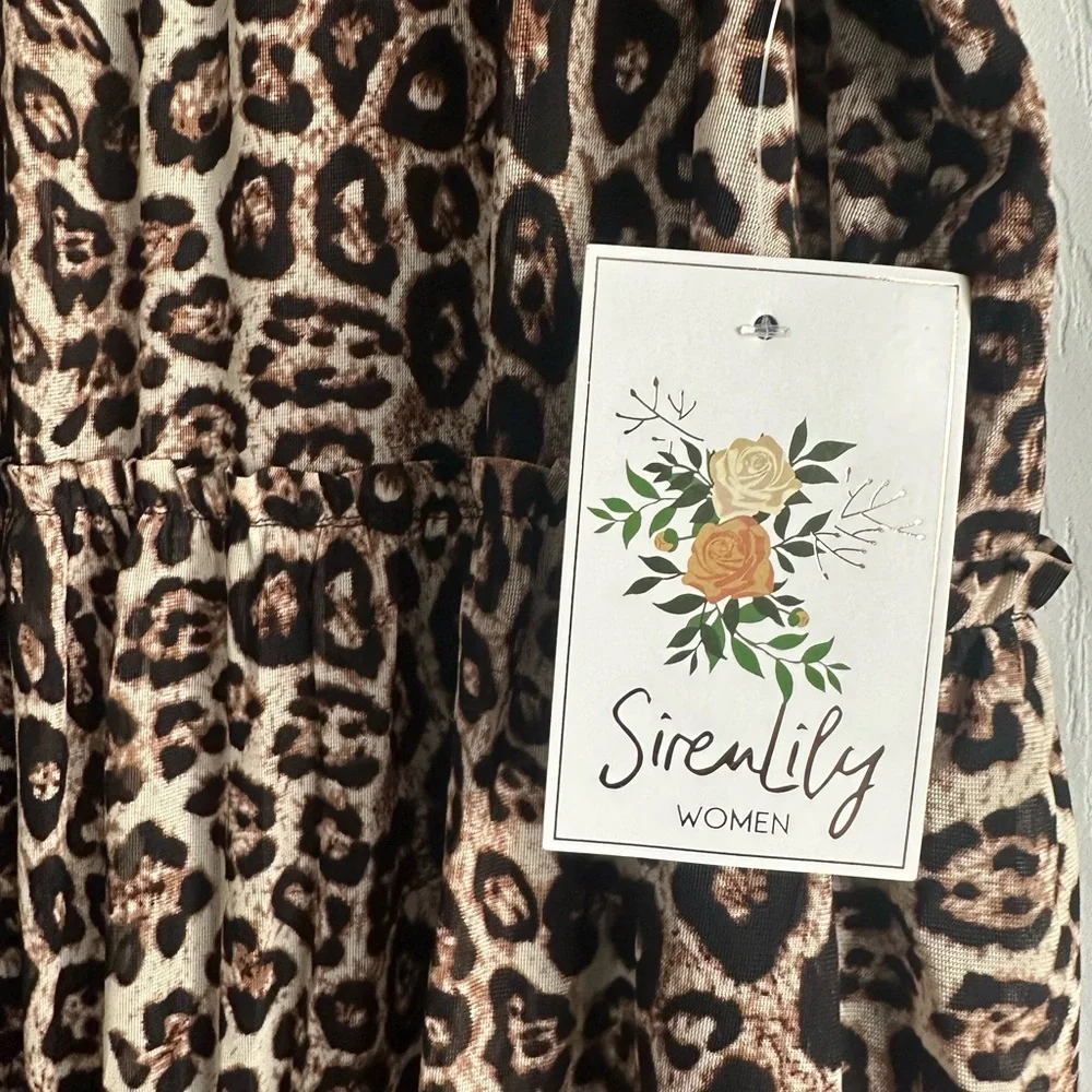 Siren Lily Plus Size Animal Print Dress - Picture 4 of 4